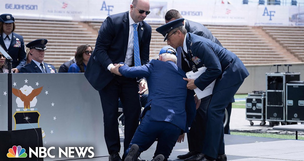 WATCH: Biden Takes a Big Fall At Air Force Academy Graduation